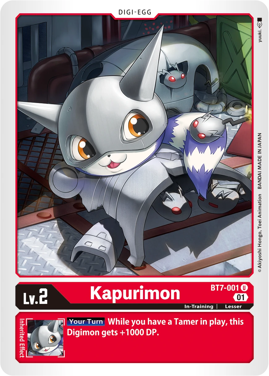 Digimon Karte BT7 001 Kapurimon Game Kiwi